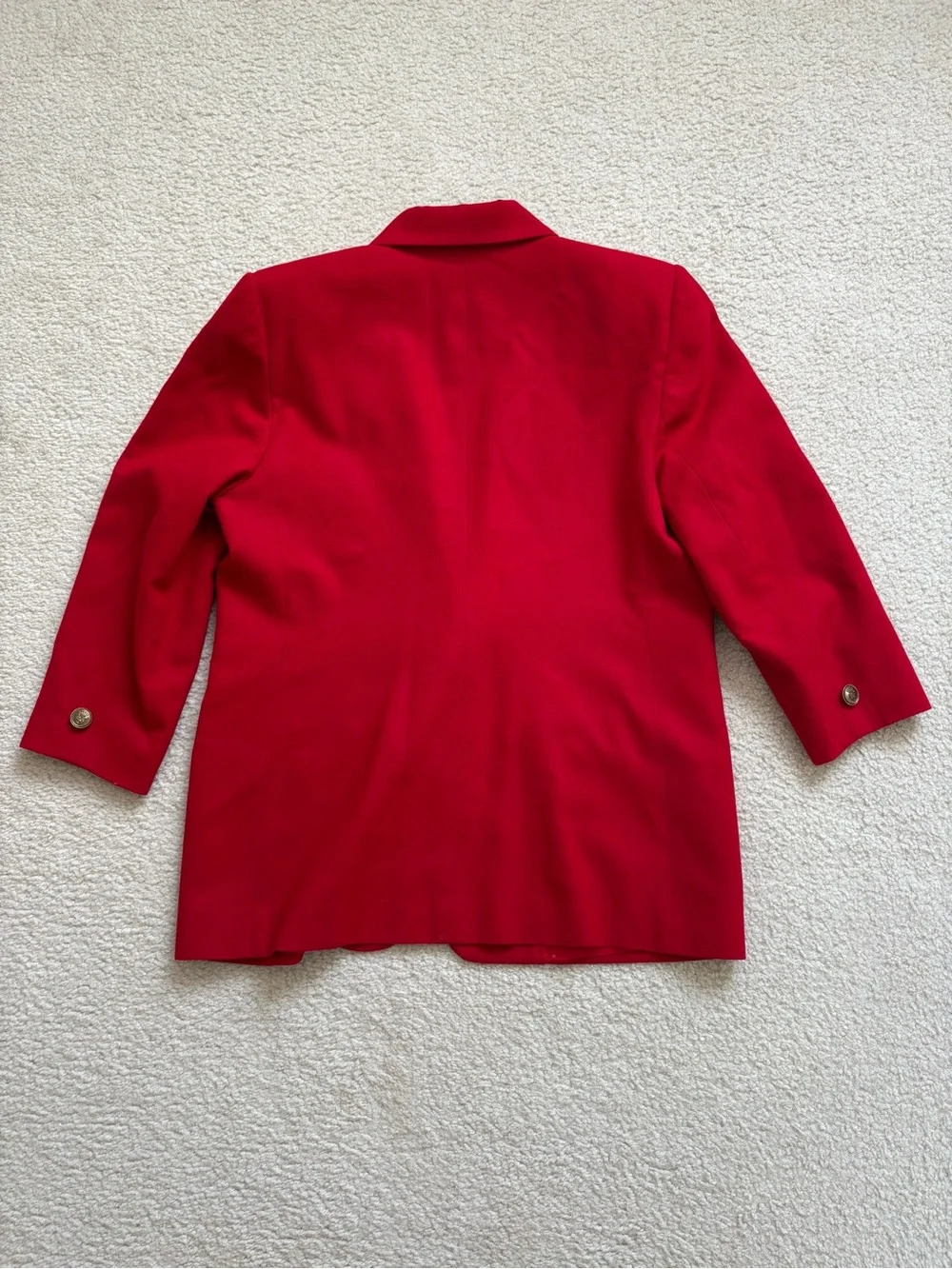 Vintage NWOT Talbots Petites worsted-wool red coat sz 12P made in USA elegant - Picture 8 of 9